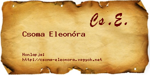 Csoma Eleonóra névjegykártya