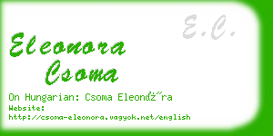 eleonora csoma business card